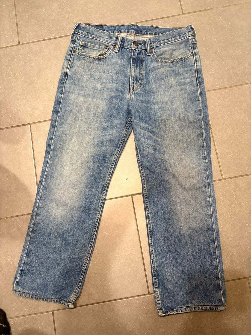 VTG Levi's 514 Slim Straight Jeans Blue Wash 34x26 Faded Whiskered Indie Sleaze